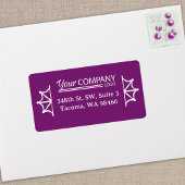 Bedrijf Logo, Holiday Violet retouradres Etiket