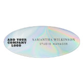 Bedrijf Logo Holographic Business Employee Naambadge (Voorkant)