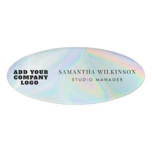 Bedrijf Logo Holographic Business Employee Naambadge