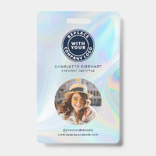 Bedrijf Logo Holographic Employee Photo ID Badge