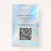 Bedrijf Logo Holographic Employee Photo ID Badge (Achterkant)