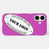 Bedrijf Logo iPhone Case Voorbeeld met aangepaste  (Achterkant (horizontaal))