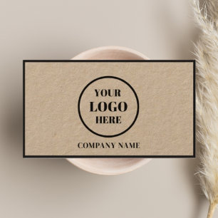 Bedrijf Logo l Modern Clean Rustiek Zwart Script Visitekaartje
