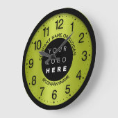 Bedrijf Logo Lemon Green Name Slogan Grote Klok (Hoek)