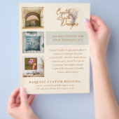 Bedrijf Logo Marketing 3-fotosjabloon Flyer (Hand)