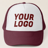 Bedrijf Logo  Maroon Trucker Pet (Voorkant)