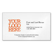 Bedrijf Logo Medewerker Contactgegevens Magnetisch Visitekaartje (Voorkant)