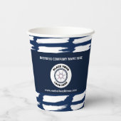 Bedrijf Logo Medewerker Custom Papieren Bekers (Achterkant)