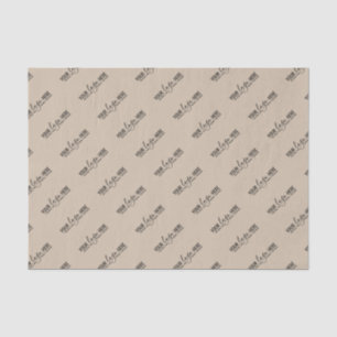 Bedrijf Logo Merk Custom Kraft Brown Business Tissuepapier