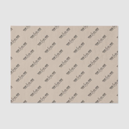 Bedrijf Logo Merk Custom Kraft Brown Business Tissuepapier (Voorkant)