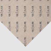 Bedrijf Logo Merk Custom Kraft Brown Business Tissuepapier (Detail)