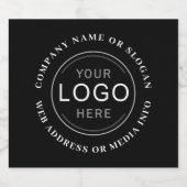 Bedrijf Logo Merk Modern Black Labels Likeurfles Etiket (Enkel label)