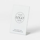 Bedrijf Logo Merk Modern Simple Reclamebord Met Voetstuk (Voorkant)