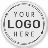 Bedrijf Logo Merk Waterfles Clear Sticker (Voorkant)