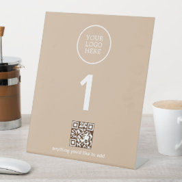 Bedrijf Logo met QR-code Reclamebord Met Voetstuk