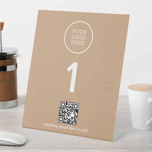 Bedrijf Logo met QR-code Reclamebord Met Voetstuk (Insitu)