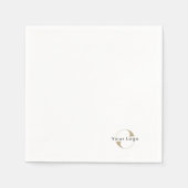 Bedrijf Logo - Minimale merken - Witte bedrijven Servet (Voorkant)