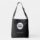 Bedrijf Logo Modern Zwart Crossbody Tas (Achterkant)