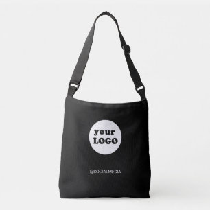 Bedrijf Logo Modern Zwart Crossbody Tas