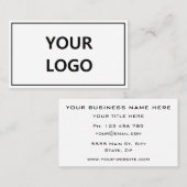 Bedrijf Logo Naam Info Gepersonaliseerd Visitekaar Visitekaartje (Voorkant / Achterkant)