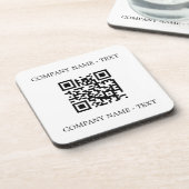 Bedrijf logo naam QR code merkkleur Bier Onderzetter (Linkerzijde)