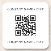 Bedrijf logo naam QR code merkkleur Bier Onderzetter (Voorkant)