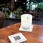 Bedrijf logo naam QR code merkkleur Bier Onderzetter<br><div class="desc">Personaliseer en voeg uw bedrijfsnaam toe. Zwarte letters. Als u het kussen zonder tekst wilt,  gebruikt u uw back-space-sleutel om te verwijderen. Voeg je website URL/link toe aan de QR code. Transparante achtergrond,  u kunt uw merkkleur toevoegen in de ontwerptool.</div>