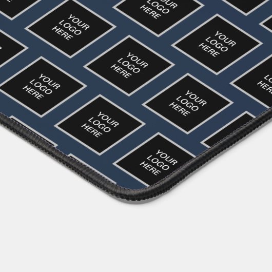 Bedrijf logo Navy Blue Minimalist Bureaumat (Hoek)