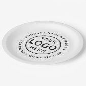 Bedrijf Logo of merk Modern Eenvoudig Papieren Bordje (Gekanteld)