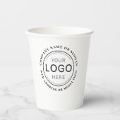 Bedrijf Logo of merk Modern Professioneel Papieren Bekers (Voorkant)