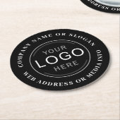 Bedrijf Logo of merk Modern Professioneel Ronde Kartonnen Onderzetter (Gebogen)