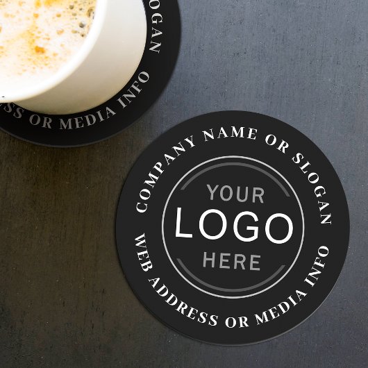 Bedrijf Logo of merk Modern Professioneel Ronde Kartonnen Onderzetter