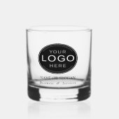 Bedrijf Logo of merk Modern Professioneel Whisky Glas (Voorkant)