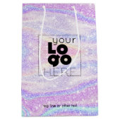 Bedrijf Logo Ombre iriserende glitter papier/klein Medium Cadeauzakje (Voorkant)