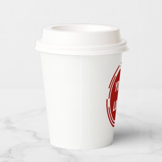 Bedrijf Logo Papieren Bekers (Rechts)