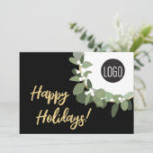Bedrijf logo Prettige feestdagen Feestdagenkaart (Staand voorkant)