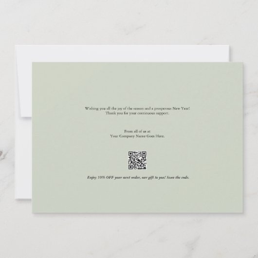 Bedrijf logo Prettige feestdagen Feestdagenkaart (Achterkant)