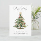 Bedrijf Logo Prettige feestdagen QR Code Feestdagenkaart (Staand voorkant)