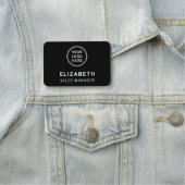 Bedrijf Logo Professional Black Naamplaatje (In situ)