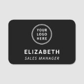 Bedrijf Logo Professional Black Naamplaatje (Voorkant)