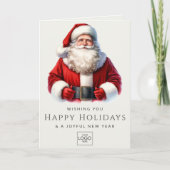 Bedrijf Logo Professional Elegant Custom Christmas Feestdagen Kaart (Voorkant)