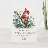 Bedrijf Logo Professional Elegant Custom Christmas Feestdagen Kaart (Voorkant)