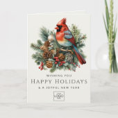 Bedrijf Logo Professional Elegant Custom Christmas Feestdagen Kaart (Voorkant)