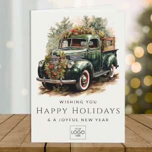 Bedrijf Logo Professional Elegant Custom Christmas Feestdagen Kaart