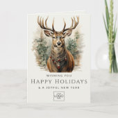 Bedrijf Logo Professional Elegant Custom Christmas Feestdagen Kaart (Voorkant)