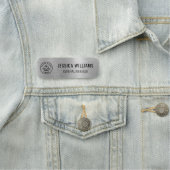 Bedrijf Logo Professional Faux Silver Naamplaatje (In situ)