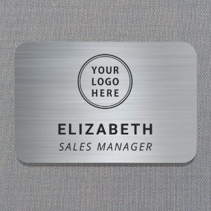 Bedrijf Logo Professional Silver Naamplaatje