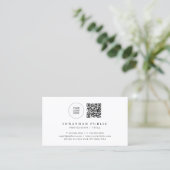 Bedrijf Logo Professioneel Modern Elegant QR-code Visitekaartje (Staand voorkant)