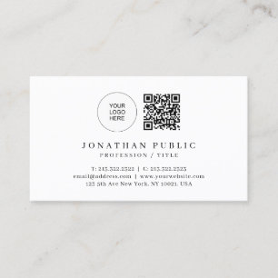 Bedrijf Logo Professioneel Modern Elegant QR-code Visitekaartje