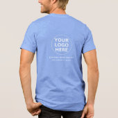 Bedrijf Logo Promotie Unisex Blauw Tri-Blend Shirt (Achterkant)